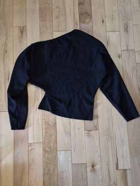 Cider Women's Size Small Off-the-Shoulder Black Knit Sweater